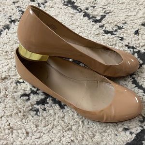 J. Crew Lily Metallic Heel Flats